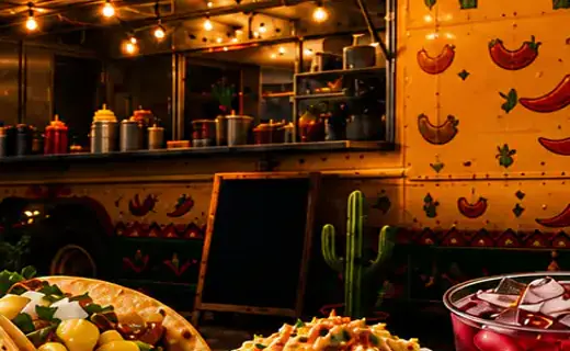 Super Tacos food truck service window